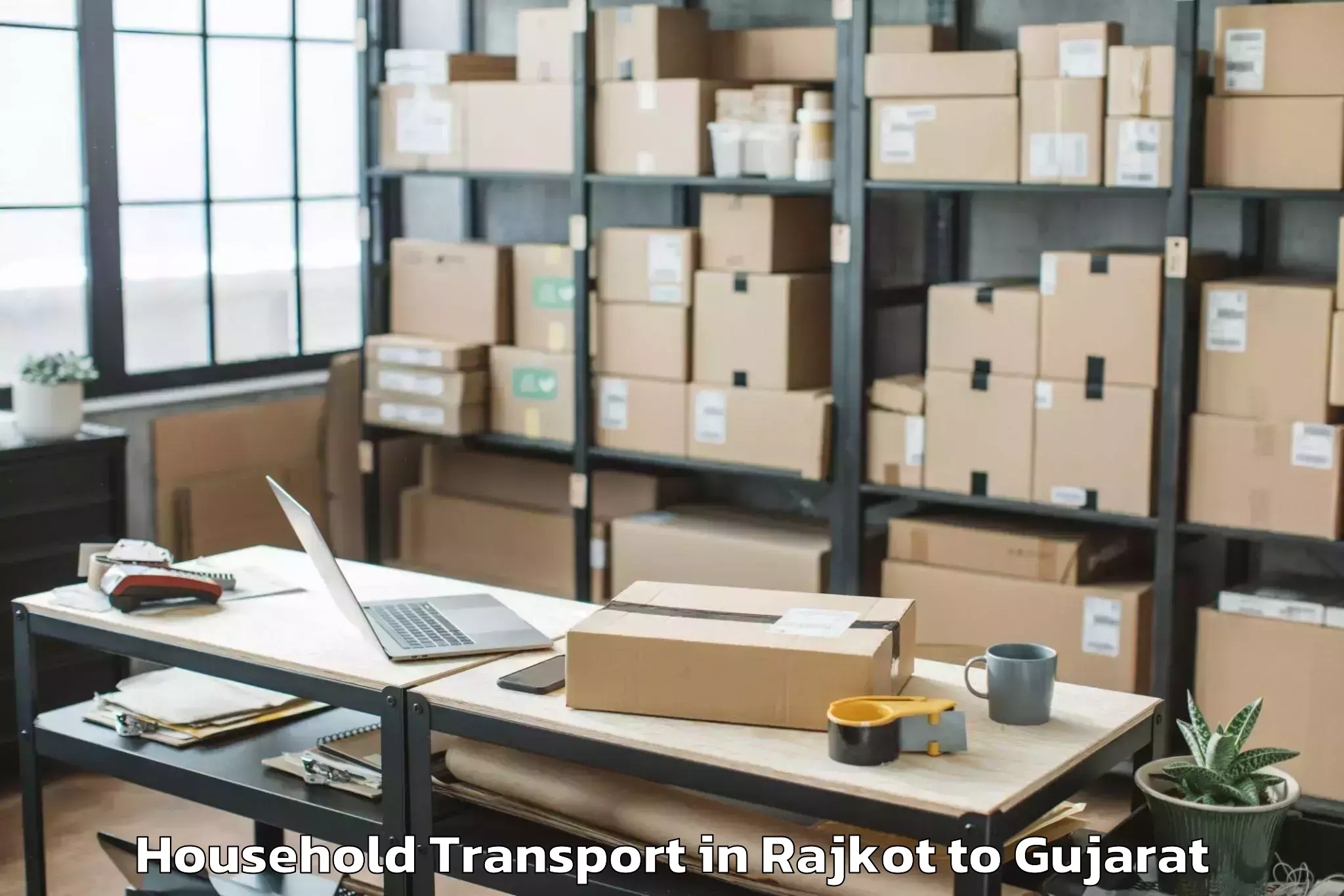 Quality Rajkot to Vansada Household Transport